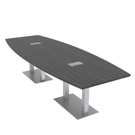 Skutchi Designs 45 in W, 120 in L, 29 in H, Engineered Wood Top, Grey HAR-BOT-46X119-DOU-ELEC-ASIANNIGHT